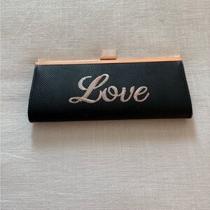 Black 'Love' Clutch